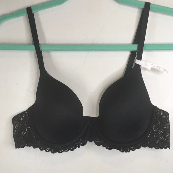 Aerie Lightly Lined Bra Black w/Lace - Picture 1 of 8